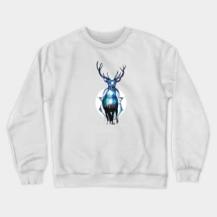 Geometric Galaxy Stag Crewneck Sweatshirt